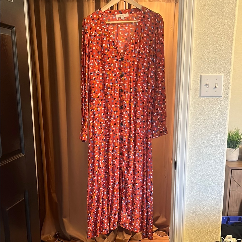Long Sleeve Sleeve Button Down Dress